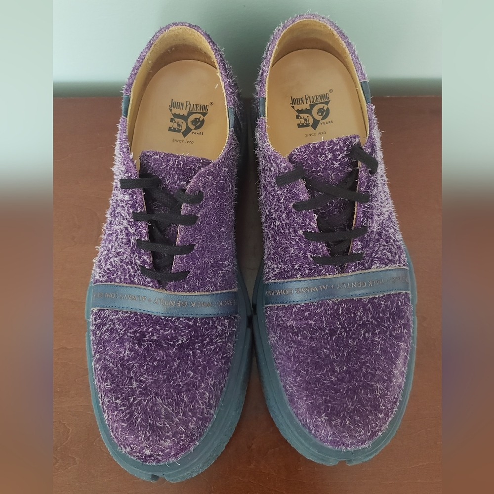 John Fluevog Purple Fuzzy Sneakers -Tycho